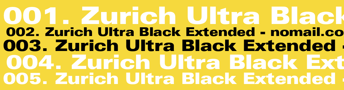 Шрифт Zurich Ultra Black Extended