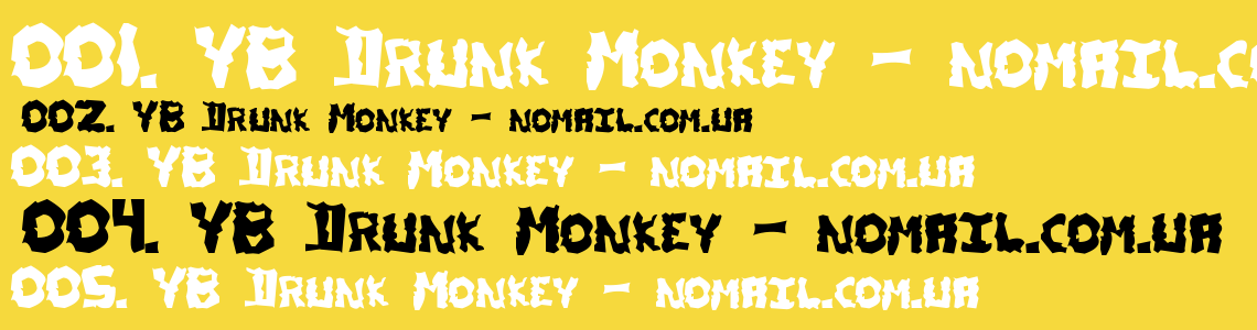 Шрифт YB Drunk Monkey