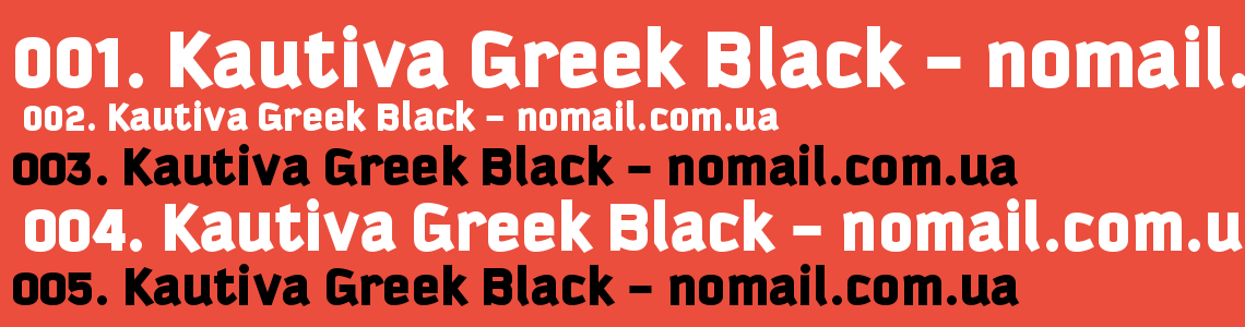 Шрифт Kautiva Greek Black