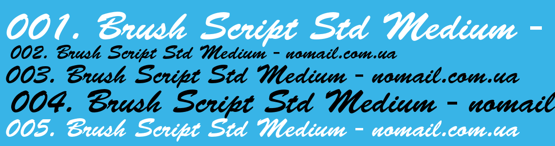 Шрифт Brush Script Std Medium