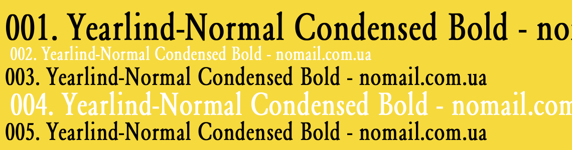 Шрифт Yearlind-Normal Condensed Bold