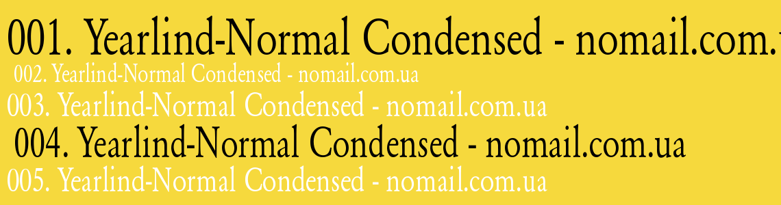Шрифт Yearlind-Normal Condensed