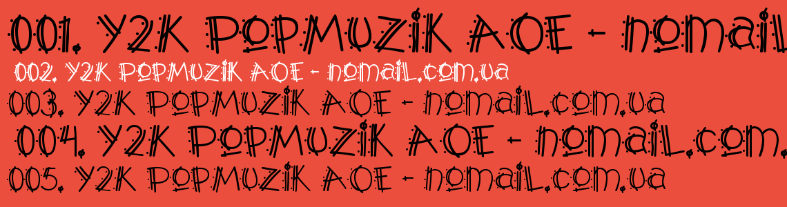 Шрифт Y2K PopMuzik AOE