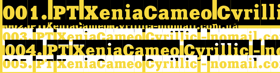 Шрифт PT XeniaCameo Cyrillic