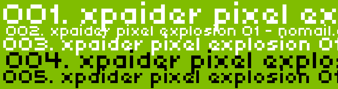 Шрифт xpaider pixel explosion 01