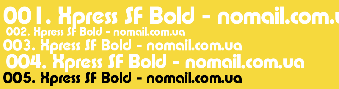 Шрифт Xpress SF Bold