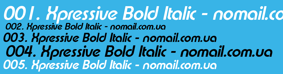 Шрифт Xpressive Bold Italic