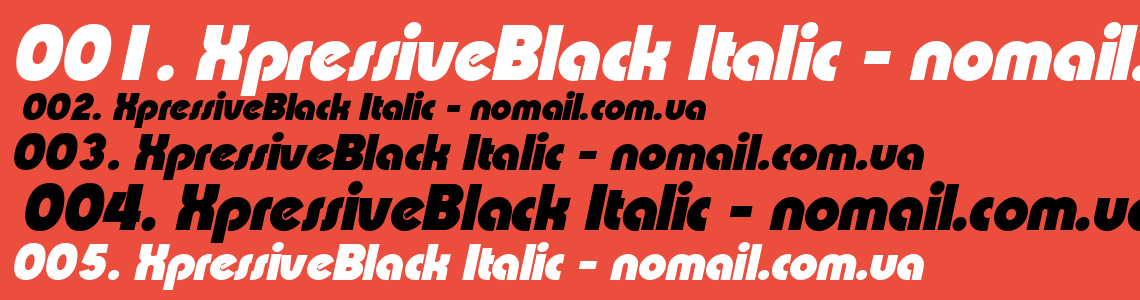 Шрифт XpressiveBlack Italic