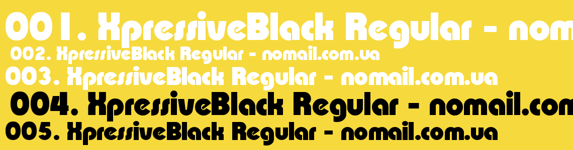 Шрифт XpressiveBlack Regular