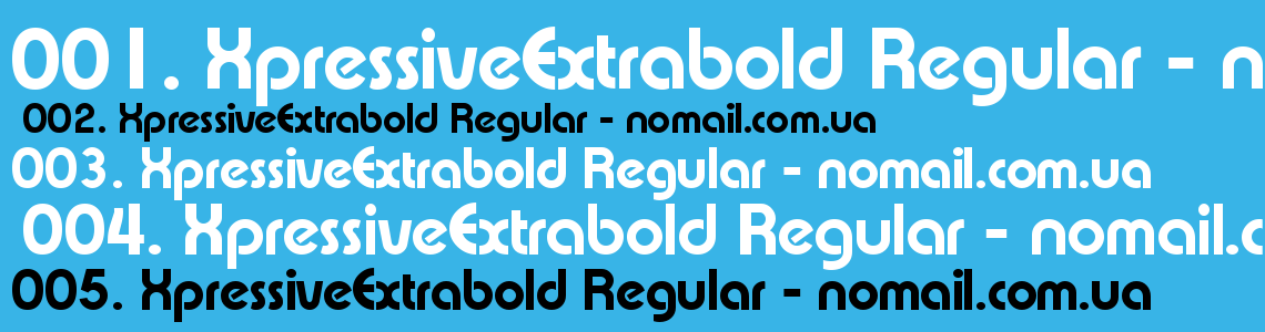 Шрифт XpressiveExtrabold Regular