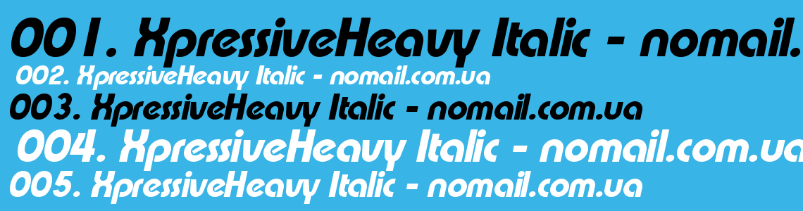 Шрифт XpressiveHeavy Italic