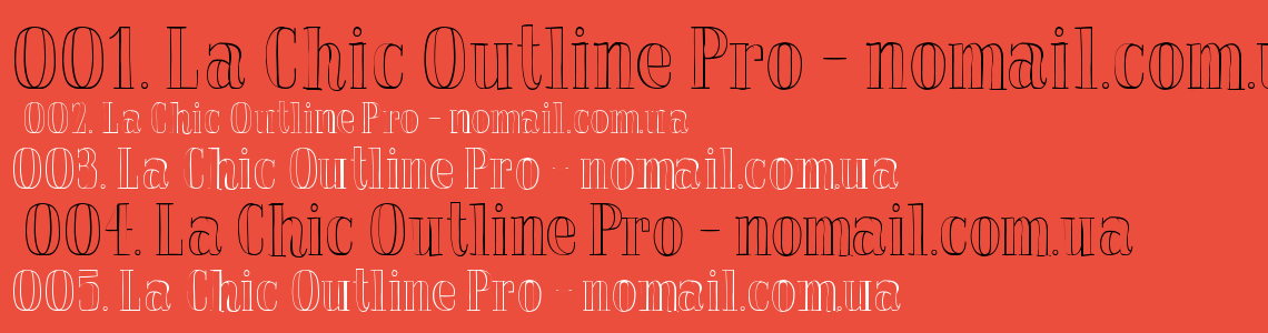 Шрифт La Chic Outline Pro