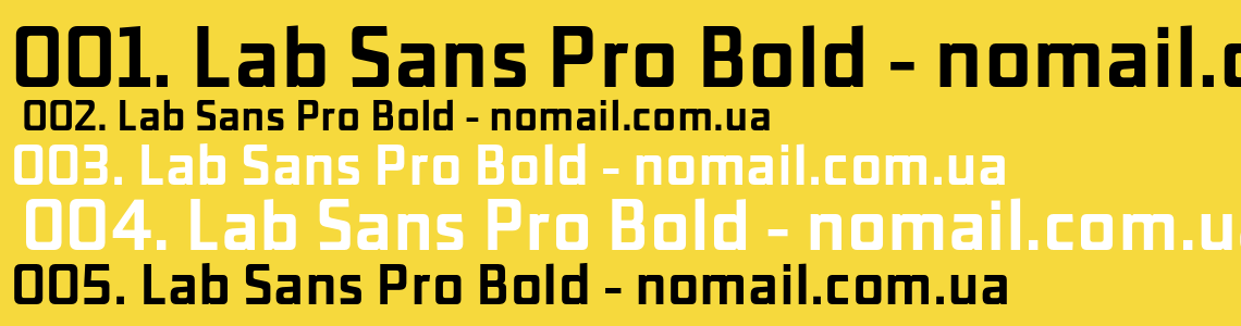 Шрифт Lab Sans Pro Bold