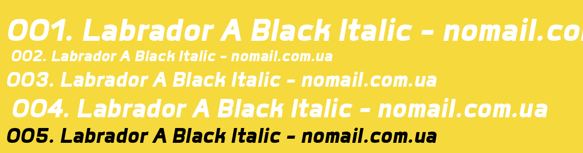 Шрифт Labrador A Black Italic