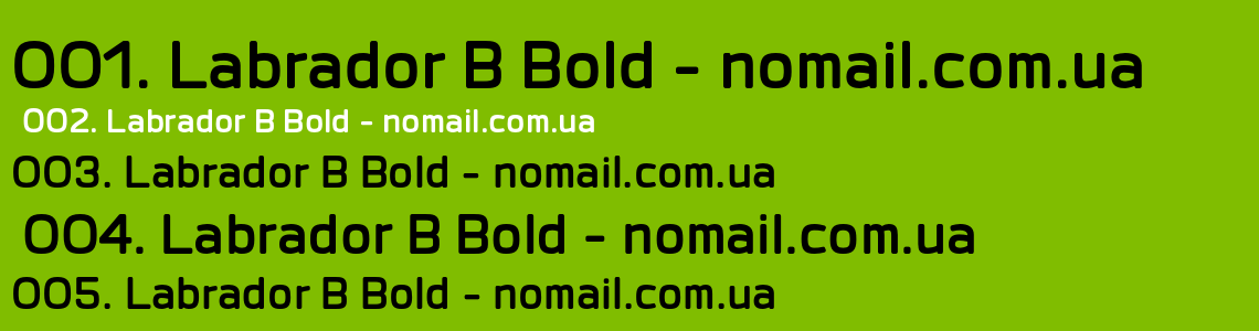 Шрифт Labrador B Bold