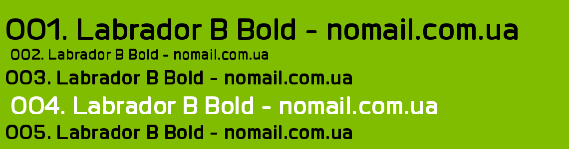 Шрифт Labrador B Bold