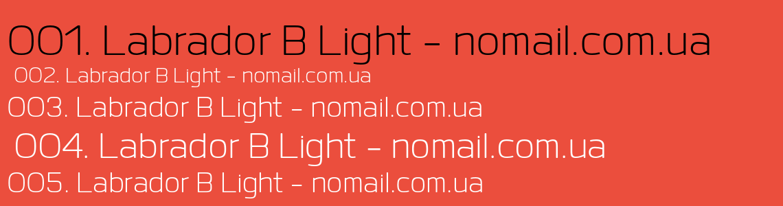 Шрифт Labrador B Light