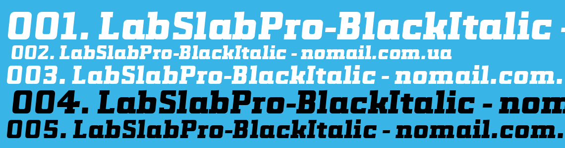 Шрифт LabSlabPro-BlackItalic