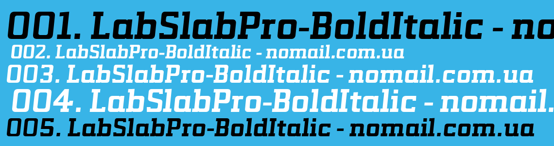 Шрифт LabSlabPro-BoldItalic