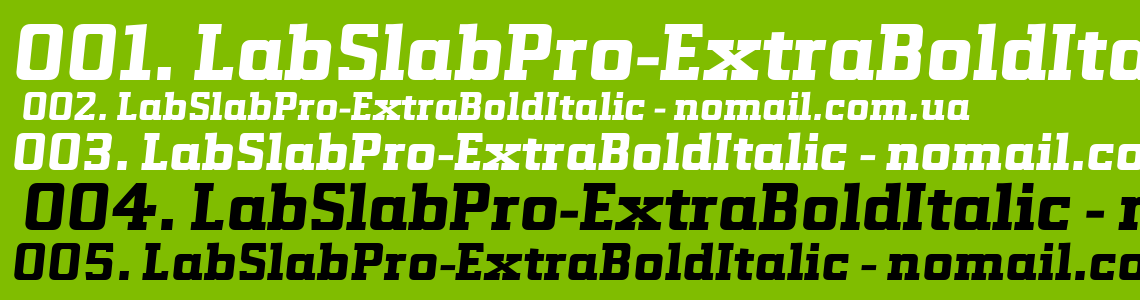Шрифт LabSlabPro-ExtraBoldItalic