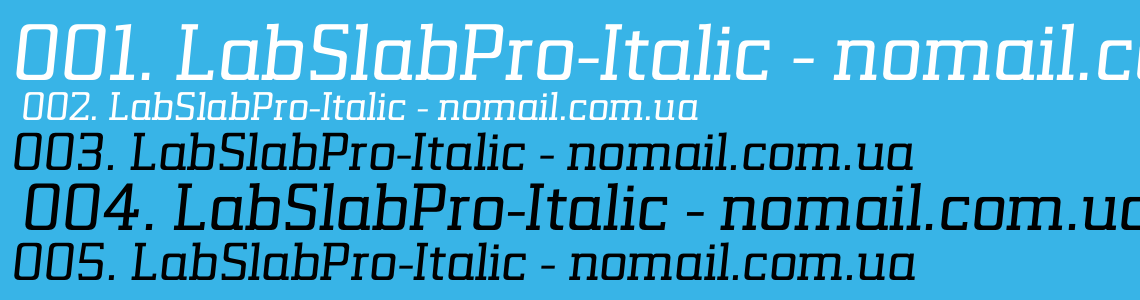 Шрифт LabSlabPro-Italic