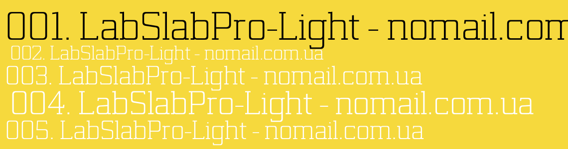 Шрифт LabSlabPro-Light