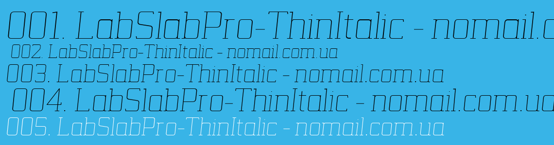 Шрифт LabSlabPro-ThinItalic