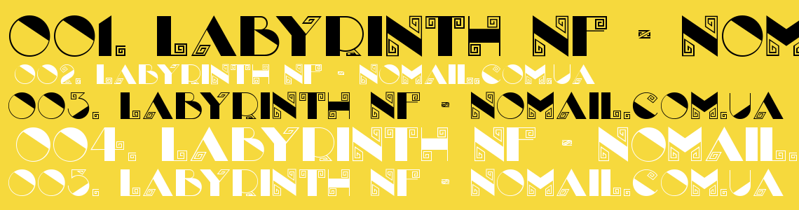 Шрифт Labyrinth NF