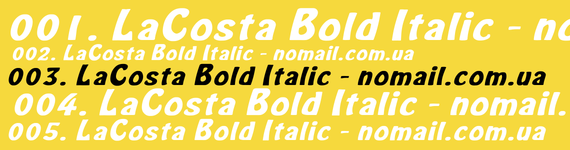 Шрифт LaCosta Bold Italic
