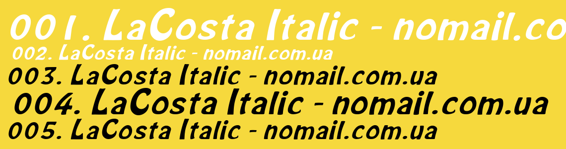 Шрифт LaCosta Italic