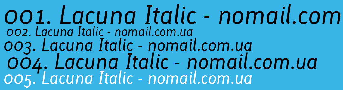 Шрифт Lacuna Italic