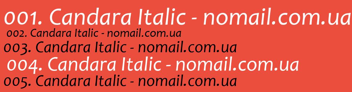 Шрифт Candara Italic