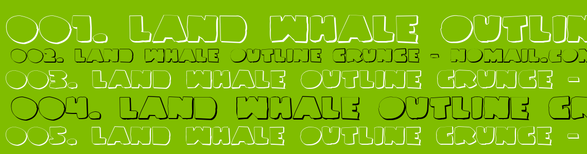 Шрифт Land Whale Outline Grunge