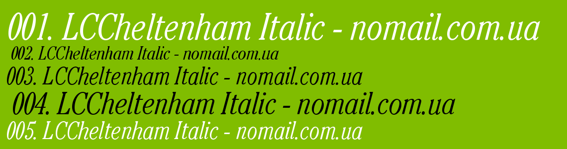 Шрифт LCCheltenham Italic