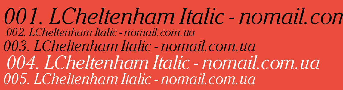 Шрифт LCheltenham Italic