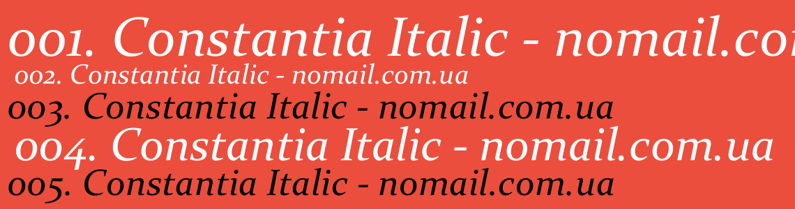 Шрифт Constantia Italic