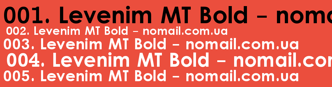Шрифт Levenim MT Bold