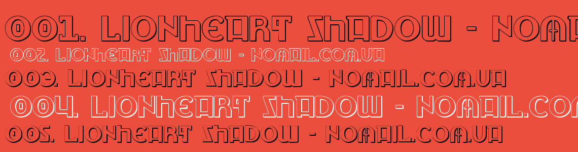 Шрифт Lionheart Shadow