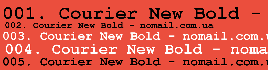 Шрифт Courier New Bold