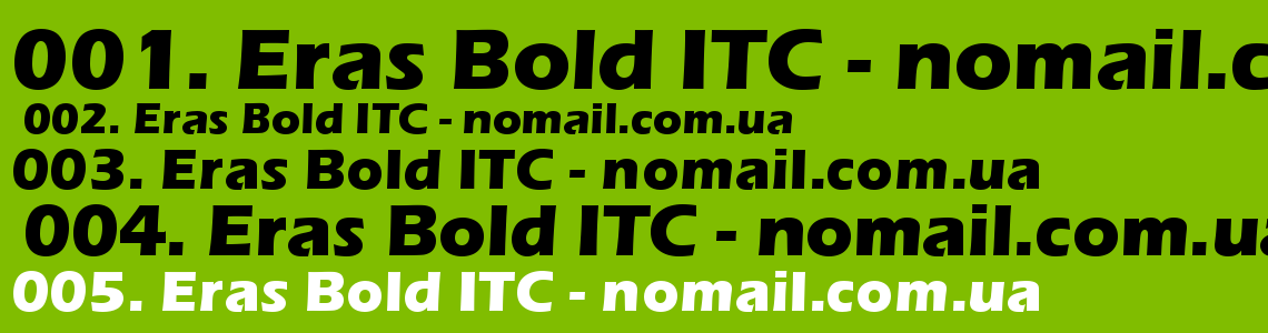 Шрифт Eras Bold ITC