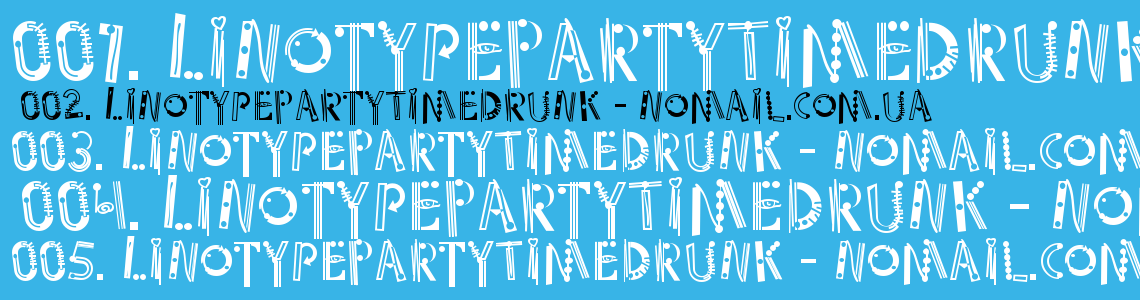 Шрифт LinotypePartyTimeDrunk