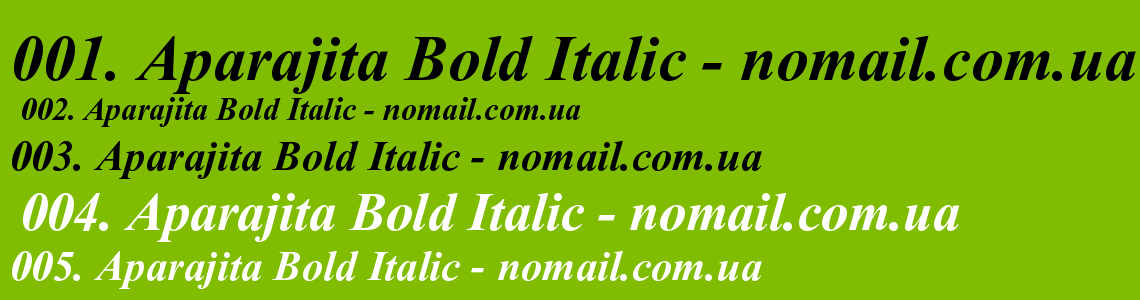 Шрифт Aparajita Bold Italic