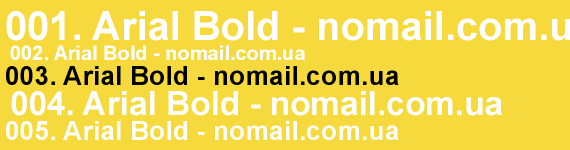 Шрифт Arial Bold