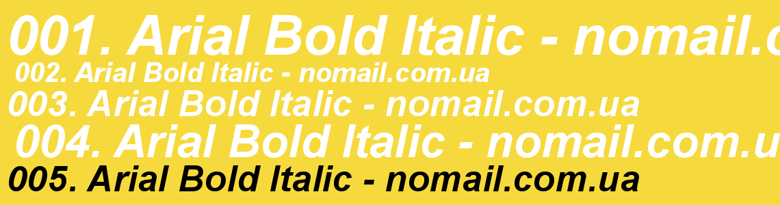 Шрифт Arial Bold Italic
