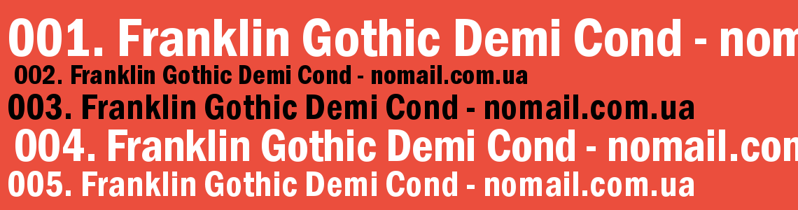 Шрифт Franklin Gothic Demi Cond