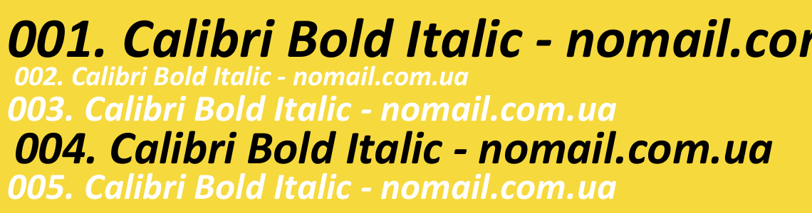 Шрифт Calibri Bold Italic