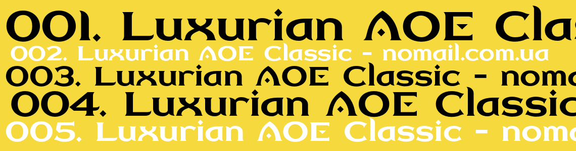 Шрифт Luxurian AOE Classic