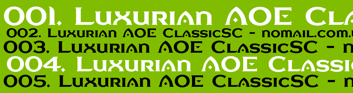 Шрифт Luxurian AOE ClassicSC