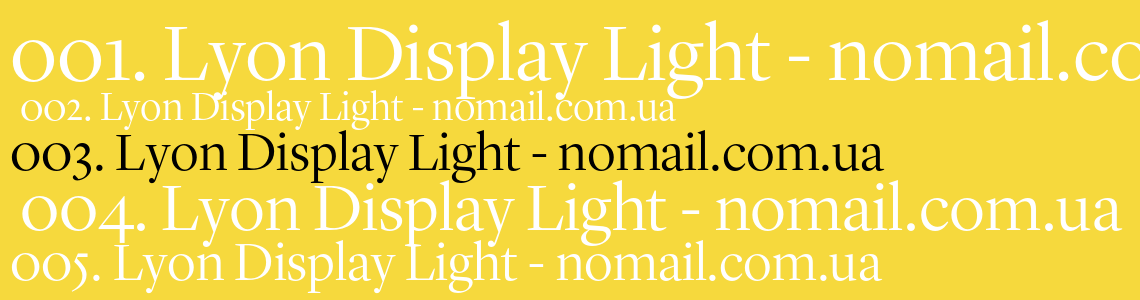 Шрифт Lyon Display Light