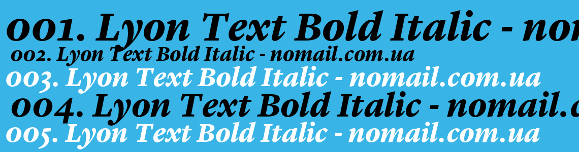 Шрифт Lyon Text Bold Italic